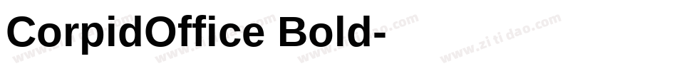 CorpidOffice Bold字体转换